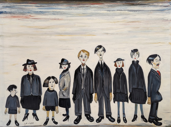 'The Funeral Party' After L.S. Lowry by David Henty