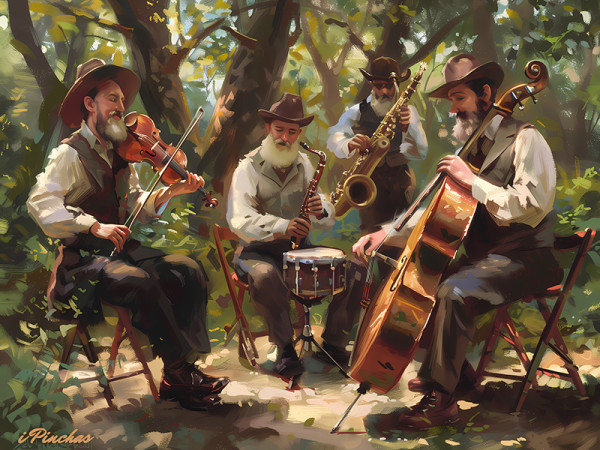 Chasidic Band Quartet by Israel Pinchas