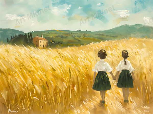 Sisters of the Sunlit Fields by Israel Pinchas