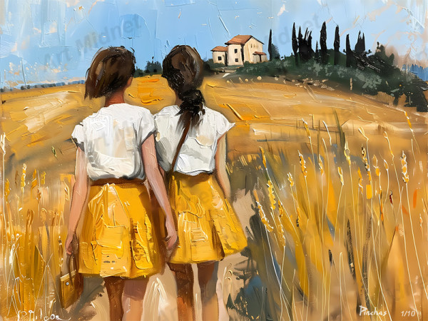 Childhood in the Wheat Fields by Israel Pinchas