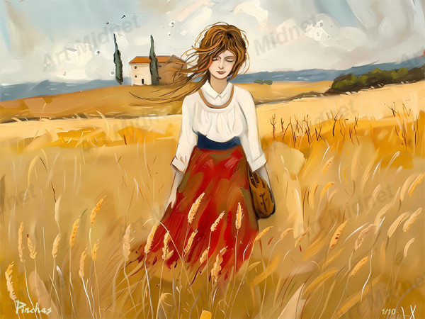 in the Wheat Fields by Israel Pinchas
