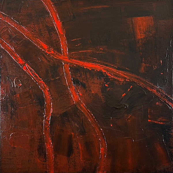 Glowing Red Hot Lava no. 2558 by Klara Gunnlaugsdottir