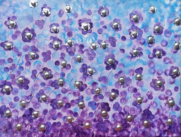 Field of purple zofran flowers by Jennifer C.  Pierstorff