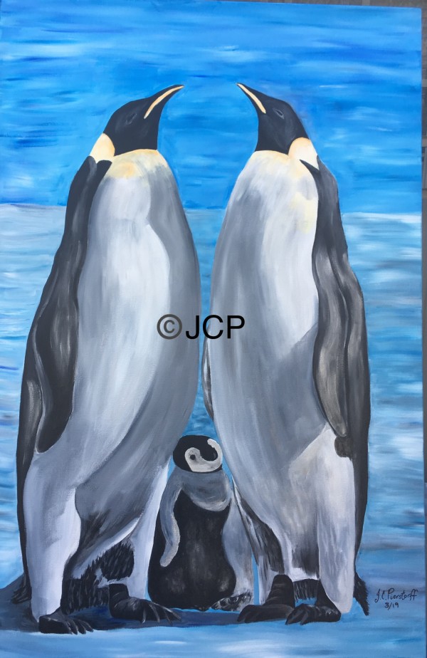 Silver Penguin Family by Jennifer C.  Pierstorff