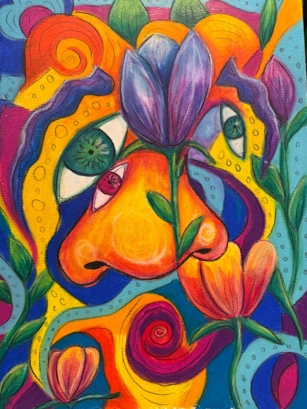 Through the Sadness and Spirals, She Grew Flowers by Jennifer C.  Pierstorff, Image 1.