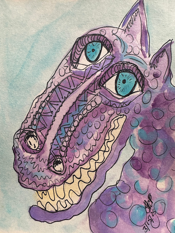 Purple Dragon Will Trade Cheesy Smiles for Cheesy Treats. by Jennifer C.  Pierstorff