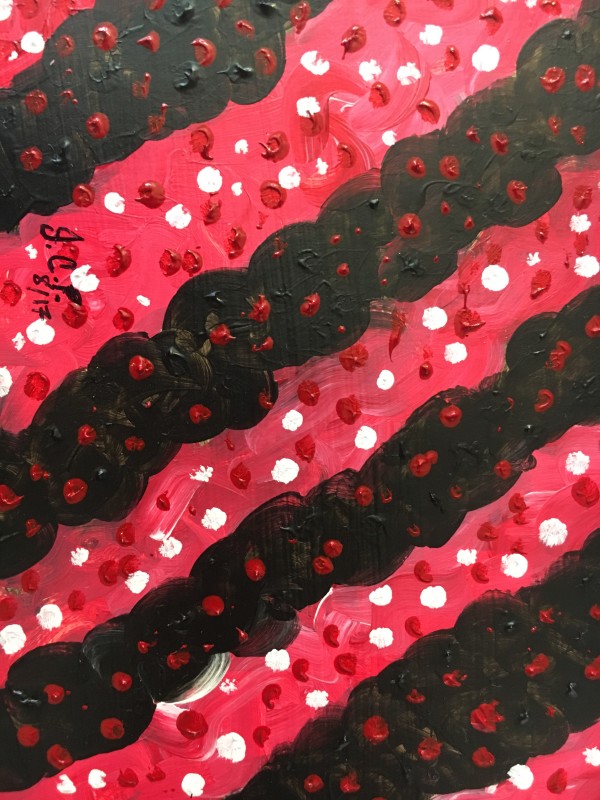 Red, black and white polka dots by Jennifer C.  Pierstorff