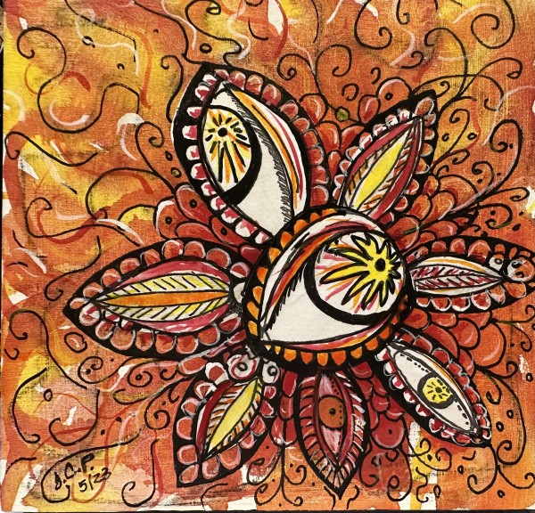 Flaming Eye Flower by Jennifer C.  Pierstorff