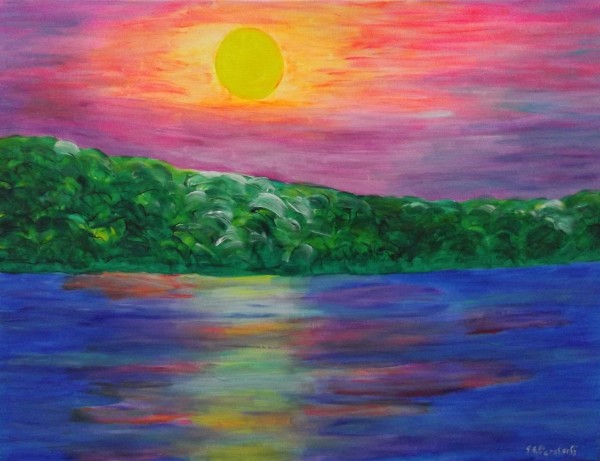 Sunset on lake Champlain  by Jennifer C.  Pierstorff