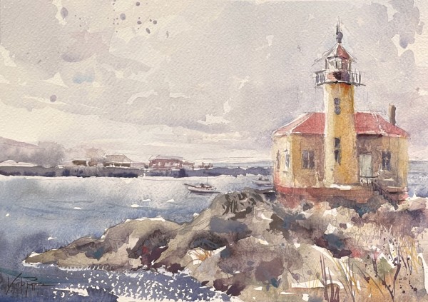 Coquille River Lighthouse by Vinita Pappas