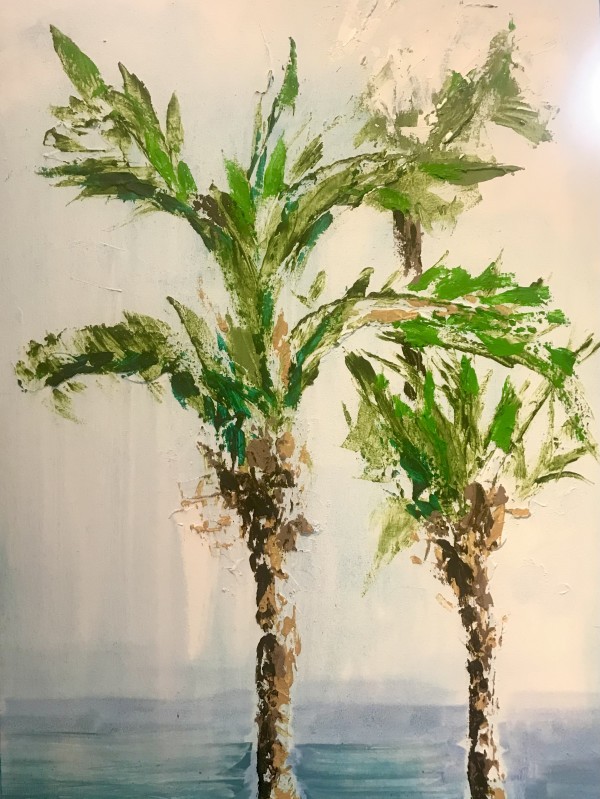 Palm Trees along the Beach by Marjorie Windrem