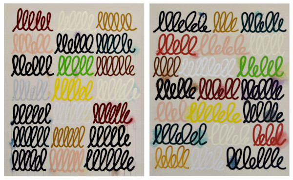 Script #5,6 diptych by Astrid Stoeppel, Image 1.
