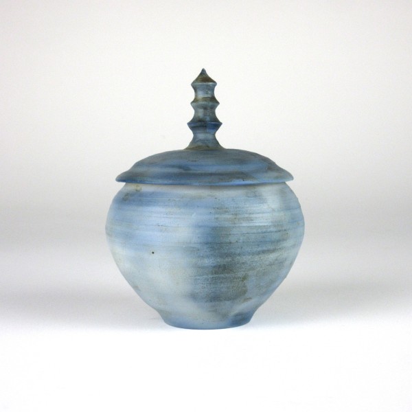 Cobalt Sulfate Vase with lid 1 by Anker West