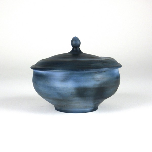 Cobalt Sulfate Vase with lid 2 by Anker West