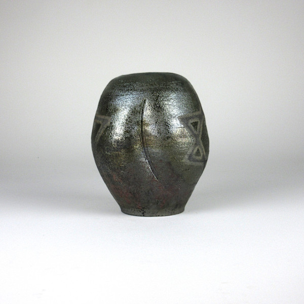 Raku Vase (Star) by Anker West