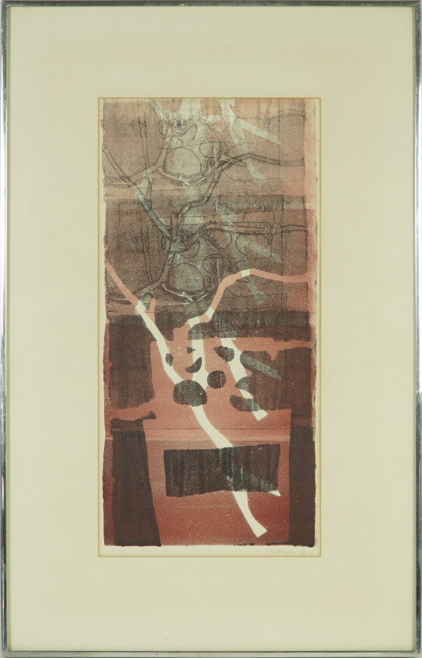 Branches With Maroon by Beverly Hallam