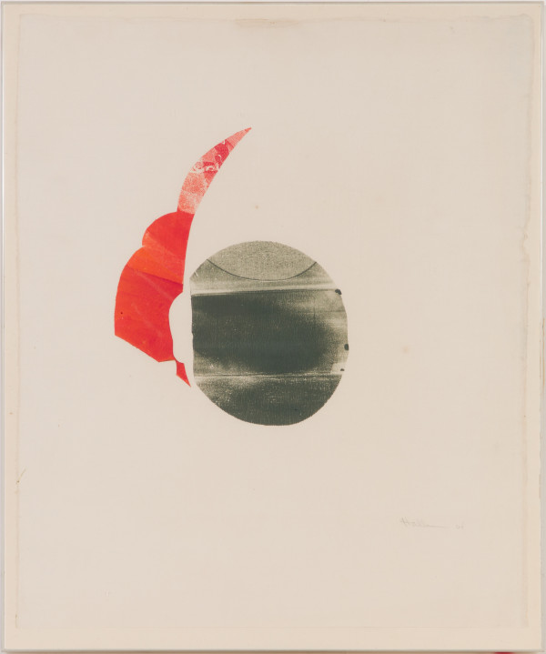 Gray with Red Collage by Beverly Hallam