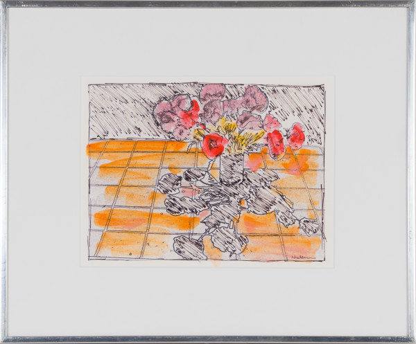 Study for Pink and Red Poppies by Beverly Hallam