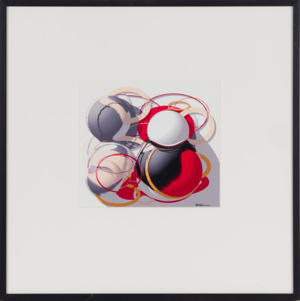 Ball Game Red & Black by Beverly Hallam