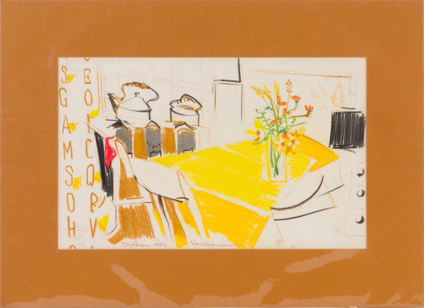 Kitchen at Priscilla Nyes, Winter Hill, Topsham, Me. by Beverly Hallam