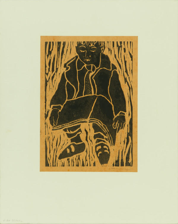 Boy Reading by Beverly Hallam