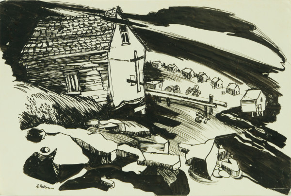 Schoodic Point, Blueberry Hill by Beverly Hallam
