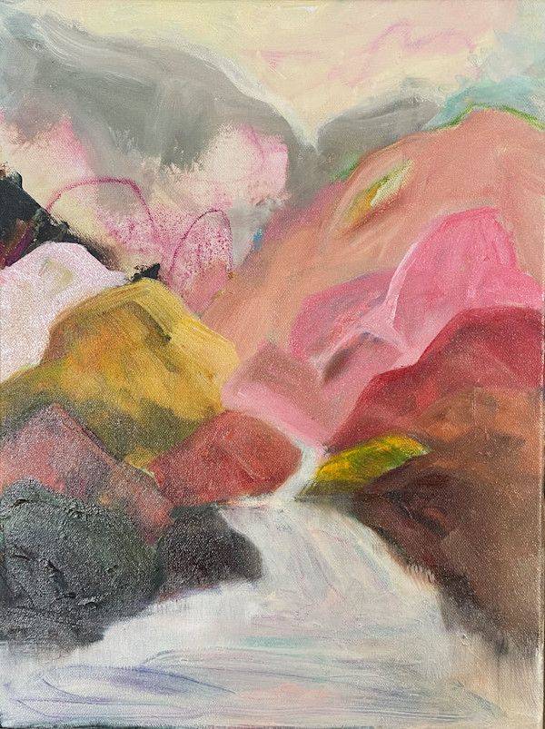 Imagined Valley in Pink (unframed) by Suellen Tomkins, Image 1.