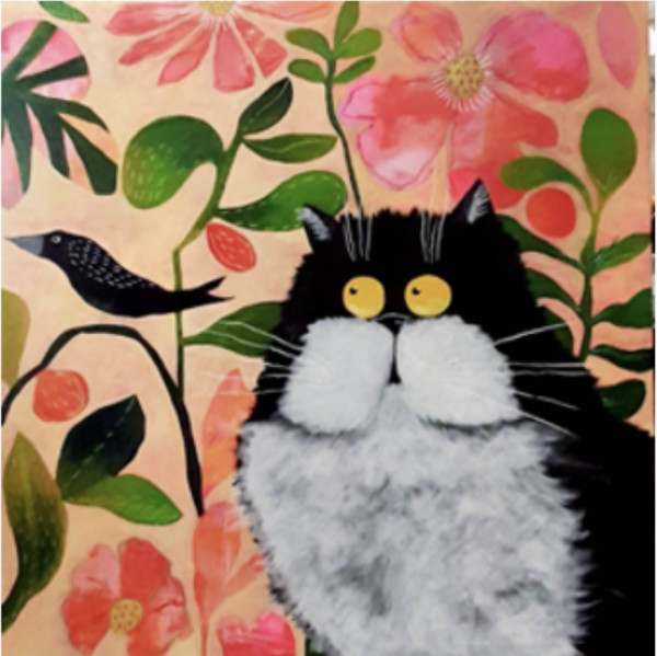 Cat and Bird #2 by Anchana Chareepaporn