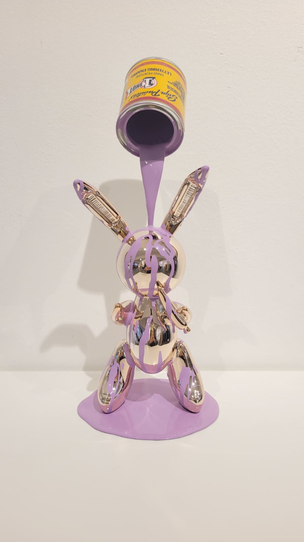 Happy Accident Series - Mini Rabbit(Purple on Pink Gold) by Joe Suzuki