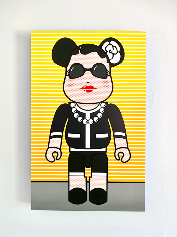 Lichtenstein Style - Bearbrick Coco Chanel by Joe Suzuki