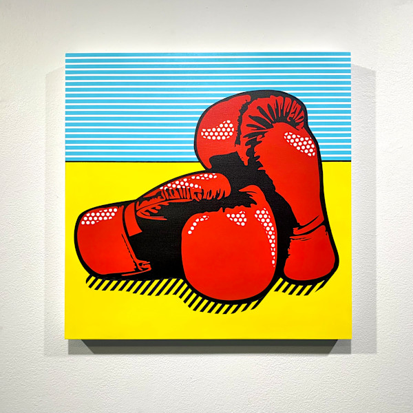 Lichtenstein Style - Boxing Gloves by Joe Suzuki