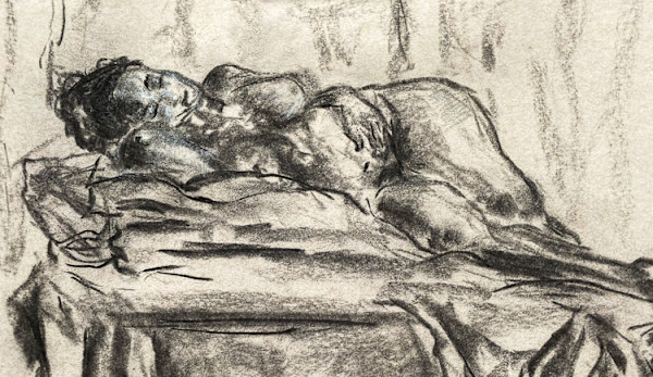 Sleeping Nude-matted by Lori Morrell Whitaker, Image 5.