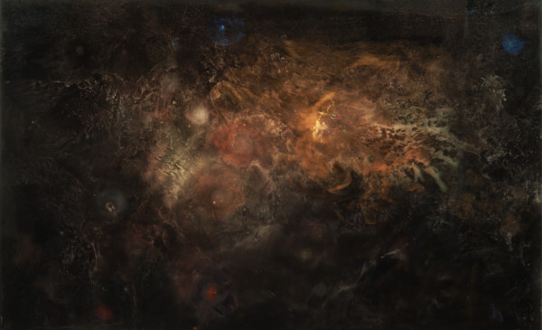 Fuego Gris, 2013, Resinas y Pigmentos especiales sobre aluminio. 150 x 242 cm. by Nicolas Bedel