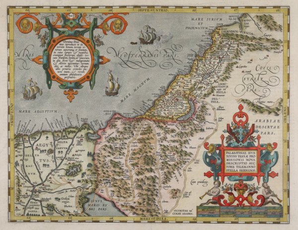 Palestine, Orbis Terrarum edition by Abraham Ortelius