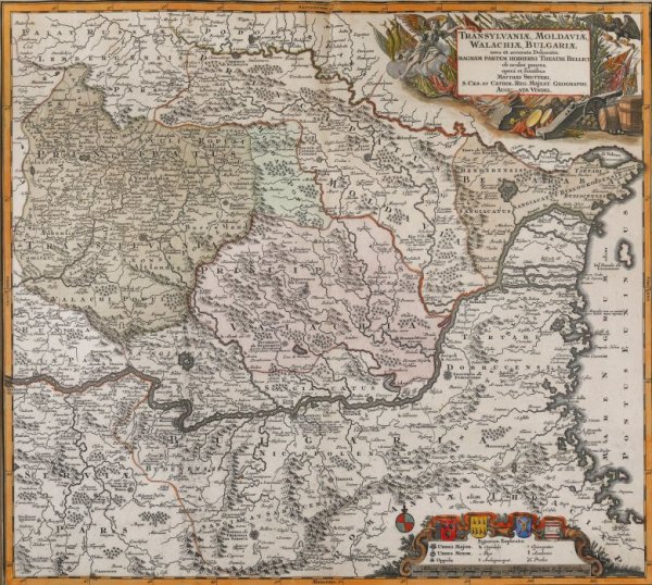Transylvaniae, Moldaviae, Walachiae, Bulgariae by Matthaus Seutter