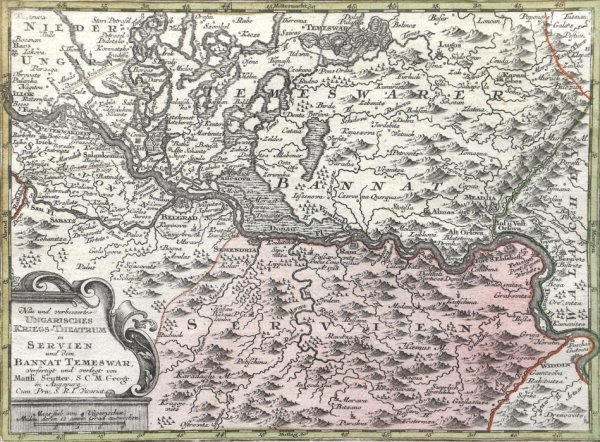 Banat (Timisoara and Severin), Augsburg by Matthaus Seutter