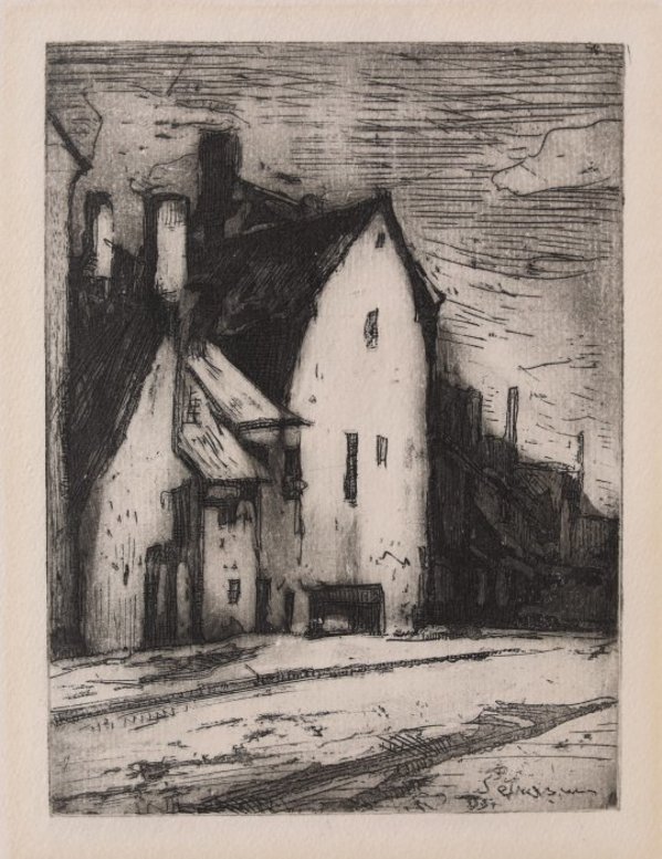 Houses in Brittany by Gheorghe Petrascu