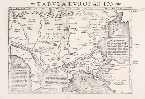 Dacia, after "The geography of Ptolemy", Basel by Sebastian Münster