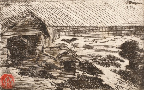 Shore in Techirghiol by Gheorghe Petrascu
