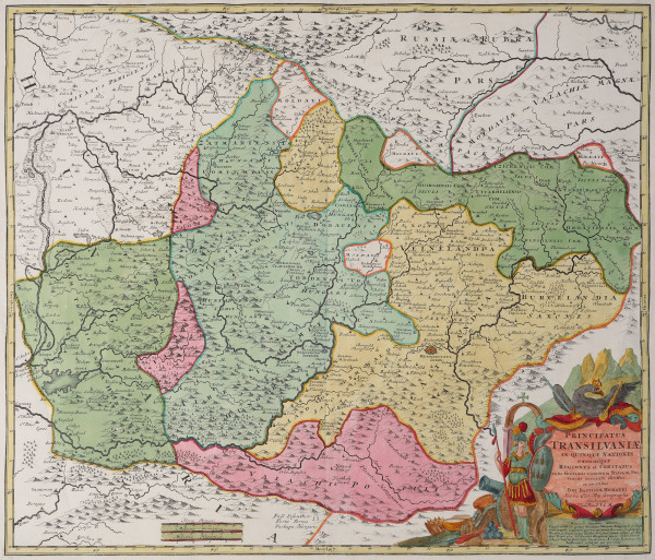 Transylvania Principality, Nuremberg by Johann Baptist Homann
