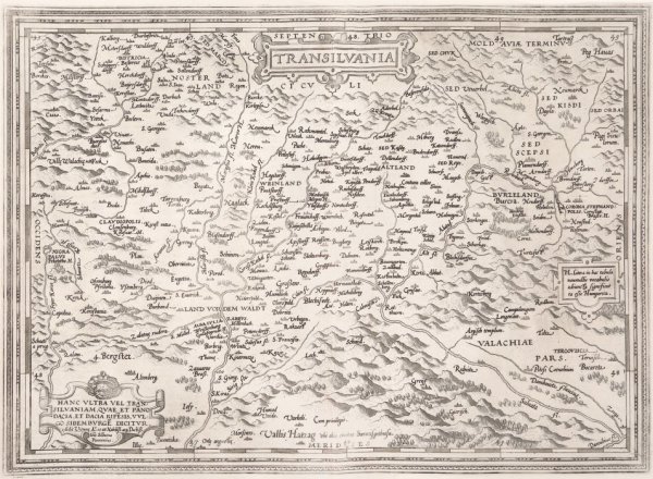 Transylvania, by Johannes Sambucus, printed by Abraham Ortelius, Antwerp by Abraham Ortelius, Johannes Sambucus