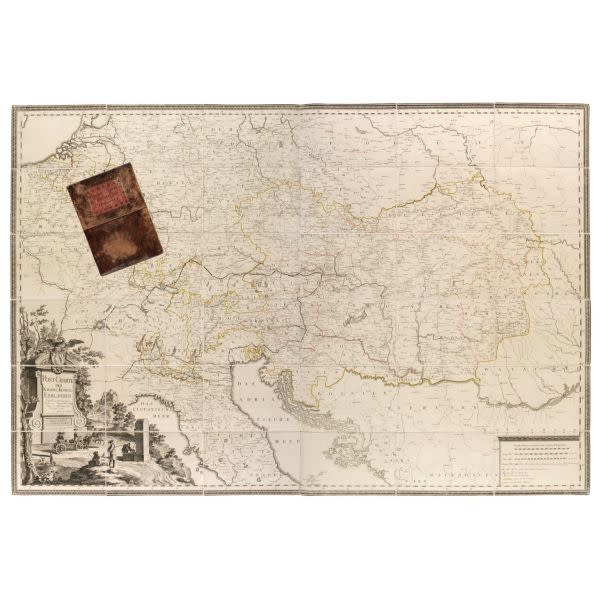 Harta postala a teritoriilor Imperiului Habsburgic by Georg Ignaz von Metzburg