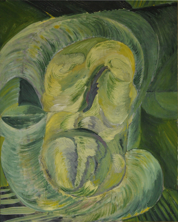 Grønt portræt by Svend Wiig Hansen