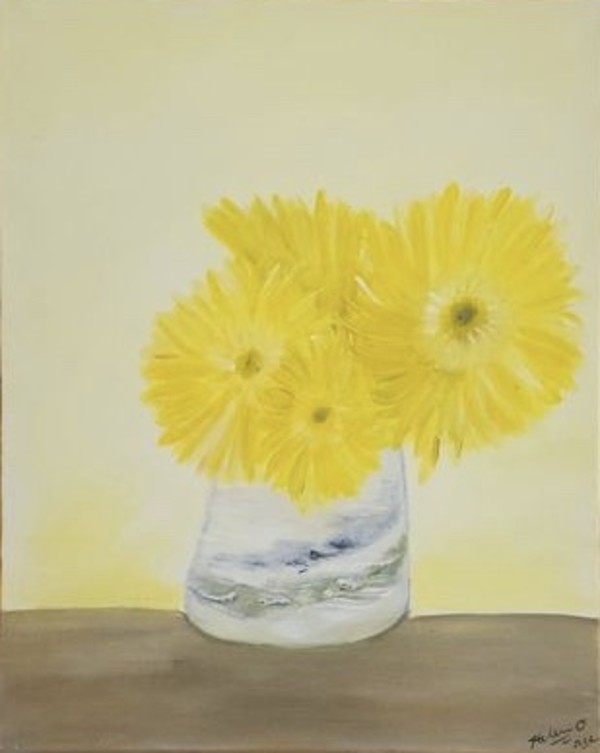 Gerberas by Helen Ollerenshaw