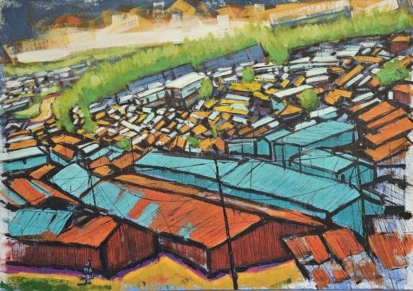 Kibera Aerial View I by Chrispus Nyaanga