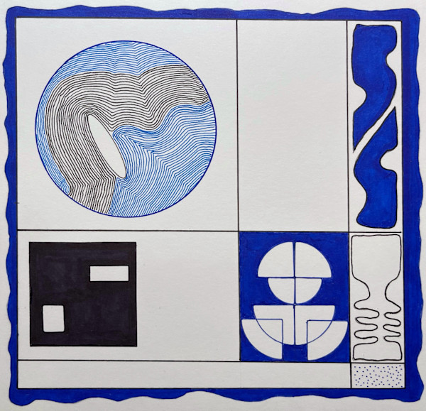 907 Blue geometric by Timothy Ray Horn