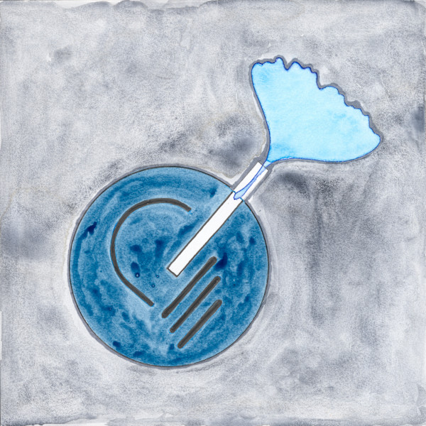 118 Blue flower and vase by Timothy Ray Horn