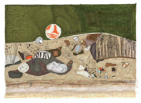 41  Abstract Landscape with elements by Timothy Ray Horn