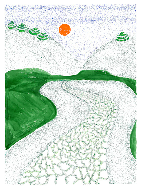 51 Paved Mountain Path in Green by Timothy Ray Horn