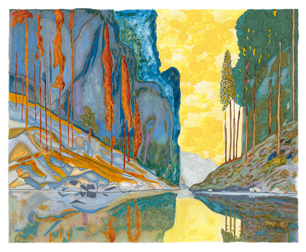 64 Abstract landscape water reflection by Timothy Ray Horn